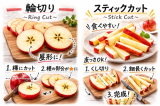 🍎りんごの切り方いろいろ