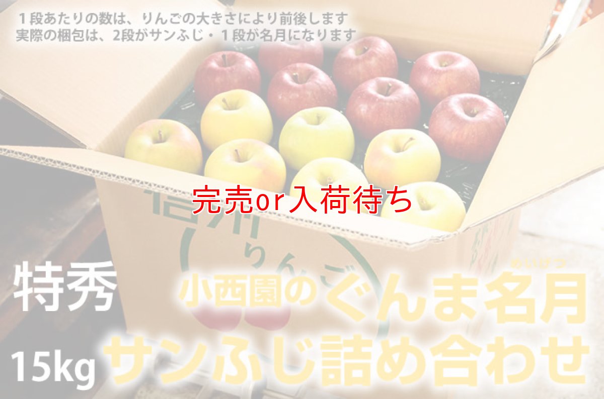画像2: サンふじ・ぐんま名月詰め合わせ　特秀　15kg (2)